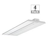 ETI LIGHTING 2 ft. 400-Watt Equivalent Integrated LED Dimmable White Linear High Bay Light 5000K Daylight 24000 Lumens (4PK)