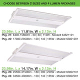 ETI LIGHTING 2 ft. 400-Watt Equivalent 25,500-31,500 Lumens Compact Linear Integrated LED Dimmable White High Bay Light 4000K 5000K