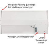 ETI LIGHTING 2 ft. x 4 ft. Center Basket Integrated LED Troffer Light 39W/32W/29W/24W 5850-Lumens 3500K 4000K 5000K Dimmable (8-Pack)