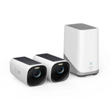 eufy Security Eufycam3 Battery Wireless In/Outdoor Camera, White, Wi-Fi, Surveillance Home Security Camera with Homebase, 2-Pack