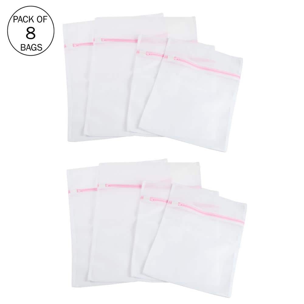 Everyday Home White Mesh Laundry Bags (Set of 8)