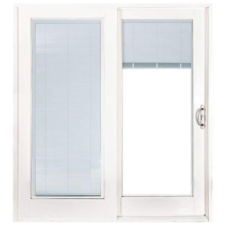 72 in. x 80 in. Woodgrain Interior and Smooth White Exterior Right-Hand Composite Sliding Patio Door