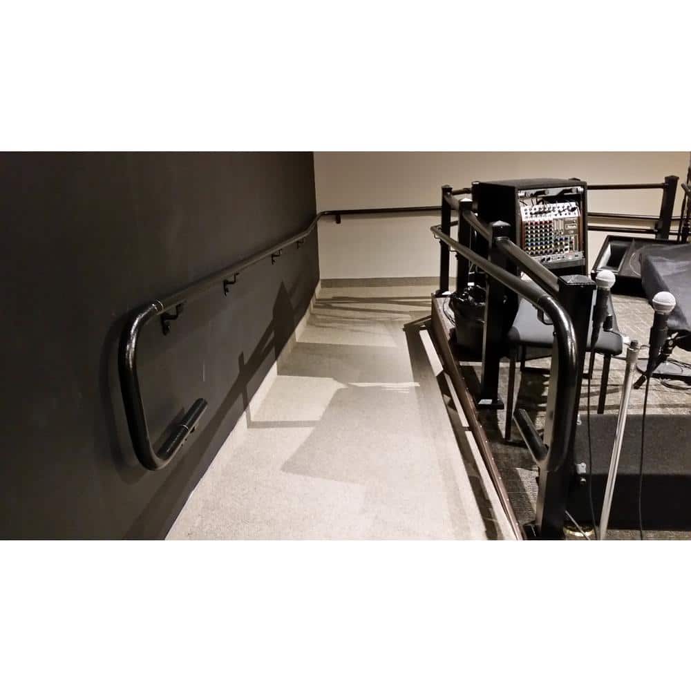 EZ Handrail 1.9 in. Aluminum Round ADA Handrail White 90 Degree Radius Elbow