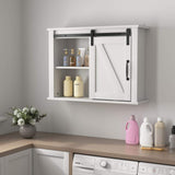 FAMYYT 27 in. W x 19.7 in. H Rectangular White Surface Mount Medicine Cabinet without Mirror with Adjustable Shelves