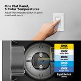 Feit Electric 10.5-Watt Integrated LED Flush Mount 7.5 in. White Square Dimmable Flat Panel Ceiling with Color Change 5CCT