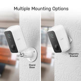 Feit Electric Battery Powered Outdoor Wall Mount Wi-Fi Smart IP Security Camera Motion & Sound Detection Microphone/Speaker (3-Pack)