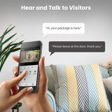 Feit Electric Battery Powered Outdoor Wall Mount Wi-Fi Smart IP Security Camera Motion & Sound Detection Microphone/Speaker (3-Pack)