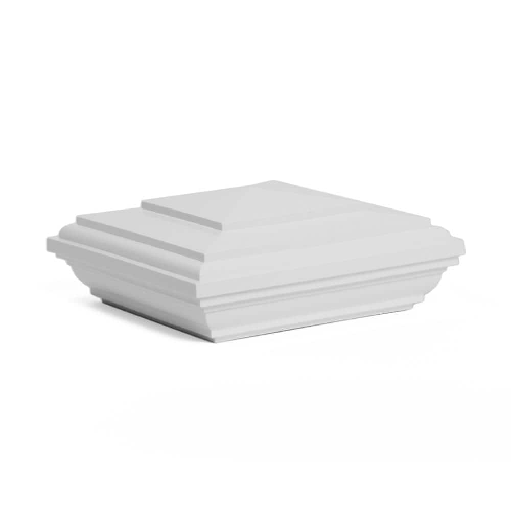 Fiberon ArmorGuard 4 in. x 4 in. White New England Plastic Beveled Post Sleeve Cap