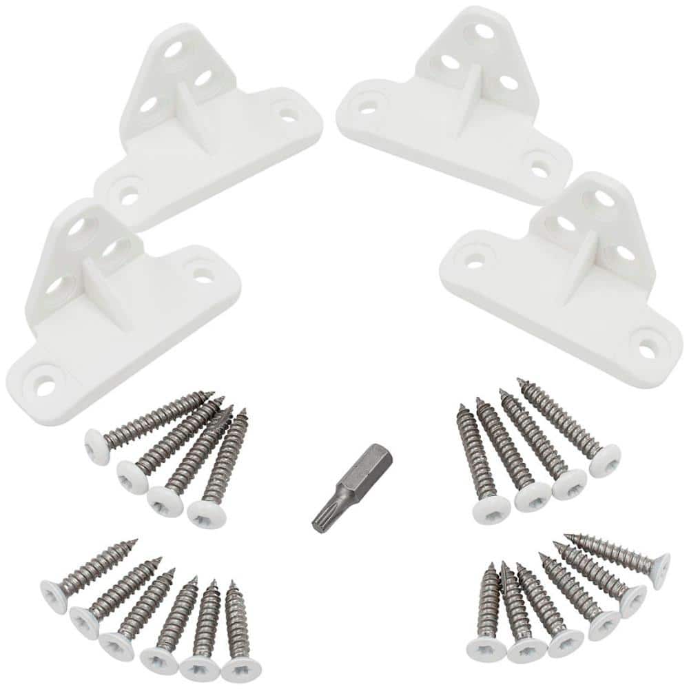 Fiberon ArmorGuard Regency/Enclave White Nylon Line Rail Hardware Kit