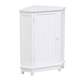 Flynama 17.5 in. W x 17.50 in. L x 31.40 in. H White Bathroom Cabinet Triangle Corner Storage Cabinet with Adjustable Shelf