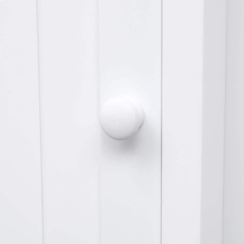 Flynama 17.5 in. W x 17.50 in. L x 31.40 in. H White Bathroom Cabinet Triangle Corner Storage Cabinet with Adjustable Shelf