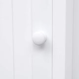 Flynama 17.5 in. W x 17.50 in. L x 31.40 in. H White Bathroom Cabinet Triangle Corner Storage Cabinet with Adjustable Shelf