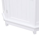 Flynama 17.5 in. W x 17.50 in. L x 31.40 in. H White Bathroom Cabinet Triangle Corner Storage Cabinet with Adjustable Shelf