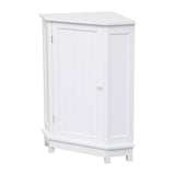 Flynama 17.5 in. W x 17.50 in. L x 31.40 in. H White Bathroom Cabinet Triangle Corner Storage Cabinet with Adjustable Shelf