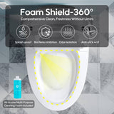 FORCLOVER 12-in-1 Dual Flush Elongated Smart Toilet with Heated Seat & Dryer in White