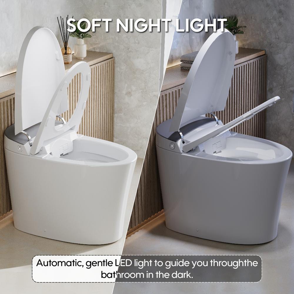 FORCLOVER Smart Dual Flush Elongated Toilet with Heated Seat & Dryer