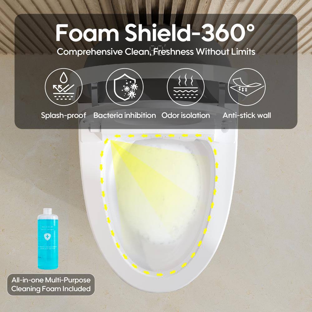 FORCLOVER Smart Dual Flush Elongated Toilet with Heated Seat & Dryer