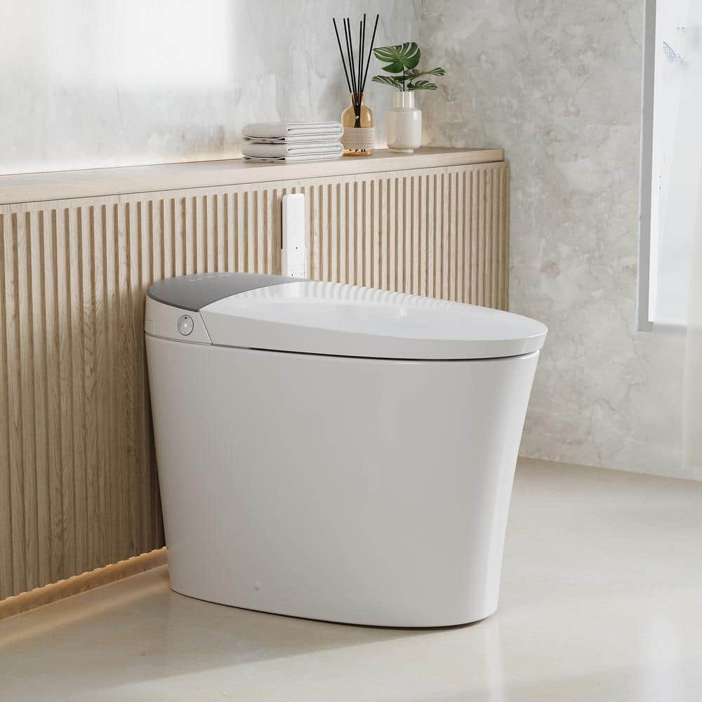 FORCLOVER Smart Dual Flush Elongated Toilet with Heated Seat & Dryer