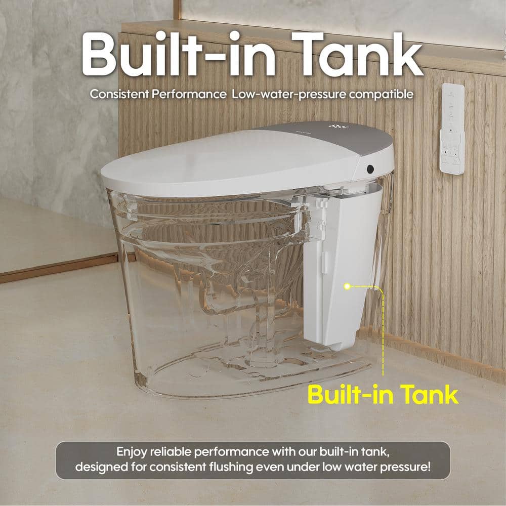 FORCLOVER Smart Dual Flush Elongated Toilet with Heated Seat & Dryer
