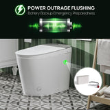 FORCLOVER 12-in-1 Dual Flush Smart Toilet with Heated Seat and Dryer in White