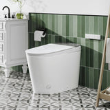 FORCLOVER 12-in-1 Dual Flush Smart Toilet with Heated Seat and Dryer in White