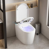 FUFU&GAGA Elongated Smart Bidet Toilet in White with Auto Mode & Heated Seat