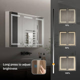 FUFU&GAGA 47.2 in. W x 35.4 in. H Rectangular Surface Mount Bathroom Medicine Cabinet with Mirror, Anti-fog function, LED Light