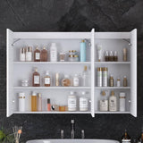 FUFU&GAGA 47.2 in. W x 35.4 in. H Rectangular Surface Mount Bathroom Medicine Cabinet with Mirror, Anti-fog function, LED Light