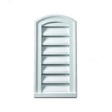Fypon 18 in. x 30 in. Round Top White Polyurethane Weather-Resistant Gable Louver Vent