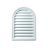 Fypon 22 in. x 31.5 in. Round Top White Polyurethane Weather-Resistant Functional Gable Louver Vent