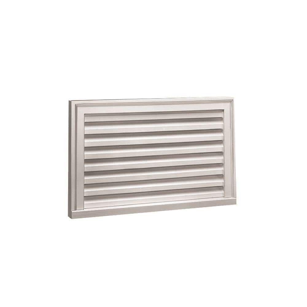 Fypon 32 in. x 16 in. Rectangular White Polyurethane Weather-Resistant Gable Louver Vent