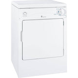 GE 3.6-cu ft Stackable Portable Electric Dryer (White on White)
