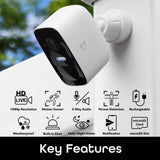 Geeni Freebird 2 Wireless Outdoor Smart Battery Operated Security Camera 2.4 GHz Wi-Fi, Color Night Vision, 2-Way Talk 2-Pack