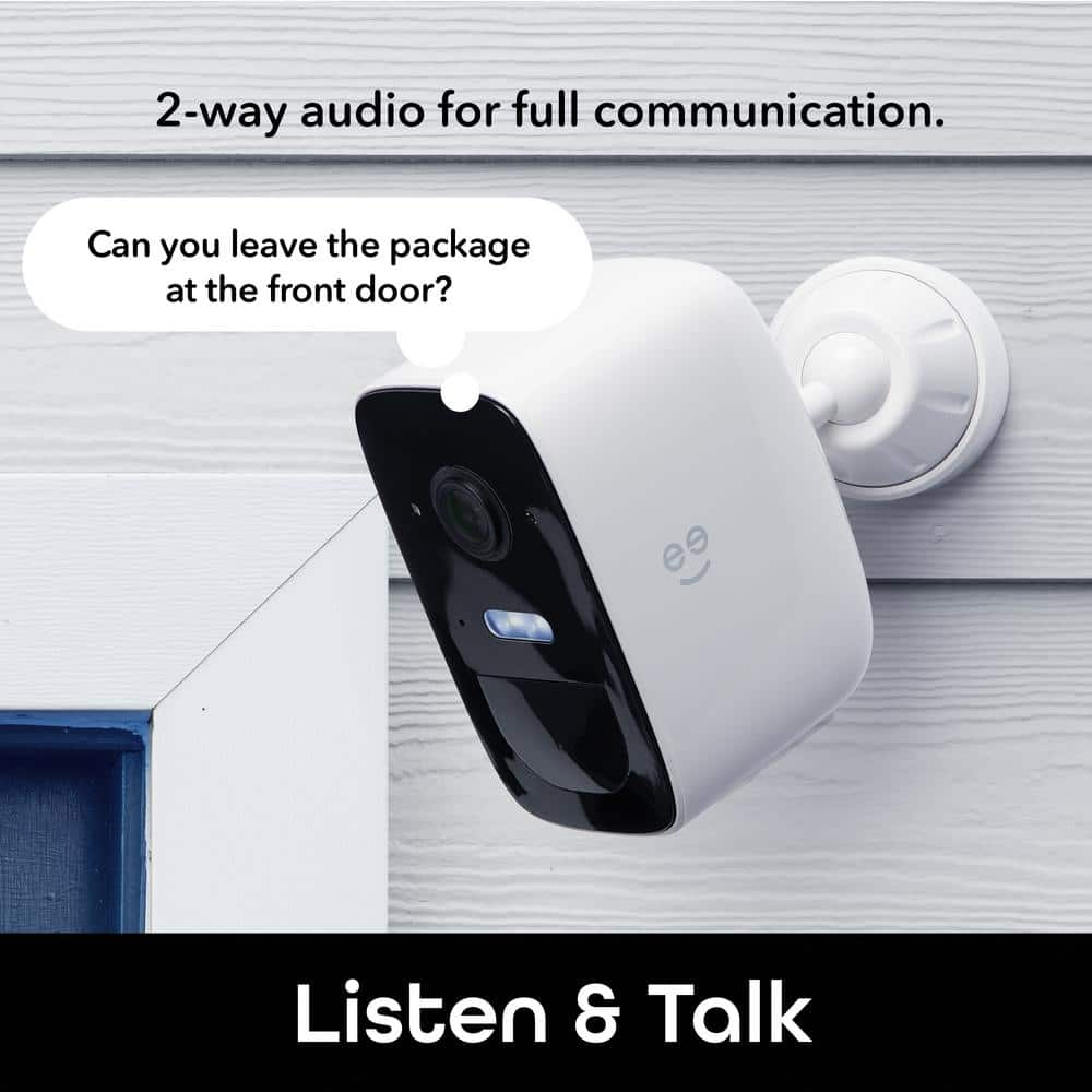 Geeni Freebird 2 Wireless Outdoor Smart Battery Operated Security Camera 2.4 GHz Wi-Fi, Color Night Vision, 2-Way Talk 2-Pack