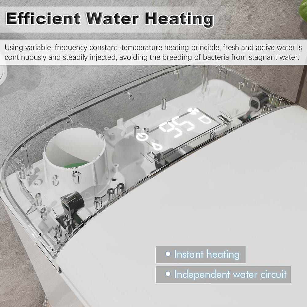 GIVING TREE Smart Toilet Bidet with 1.32 GPF Built-In Water Tank and Warm Air Dryer