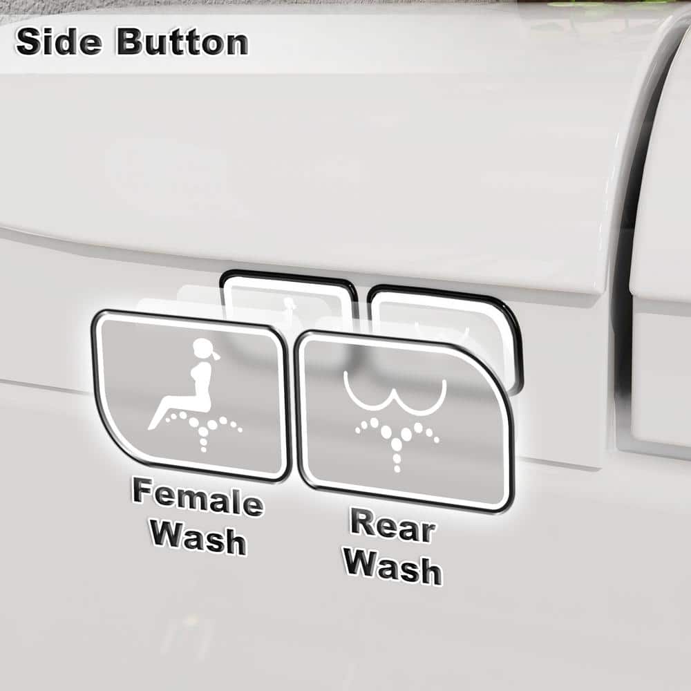 GIVING TREE Smart Toilet Bidet with 1.32 GPF Built-In Water Tank and Warm Air Dryer