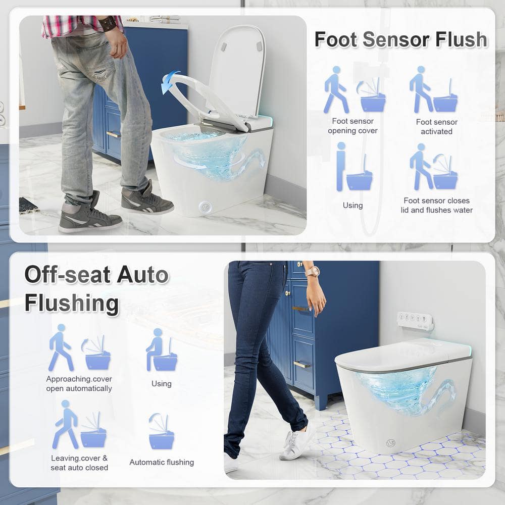 GIVING TREE Smart Toilet Bidet with Warm Air Dryer & Multi-Mode Cleaning