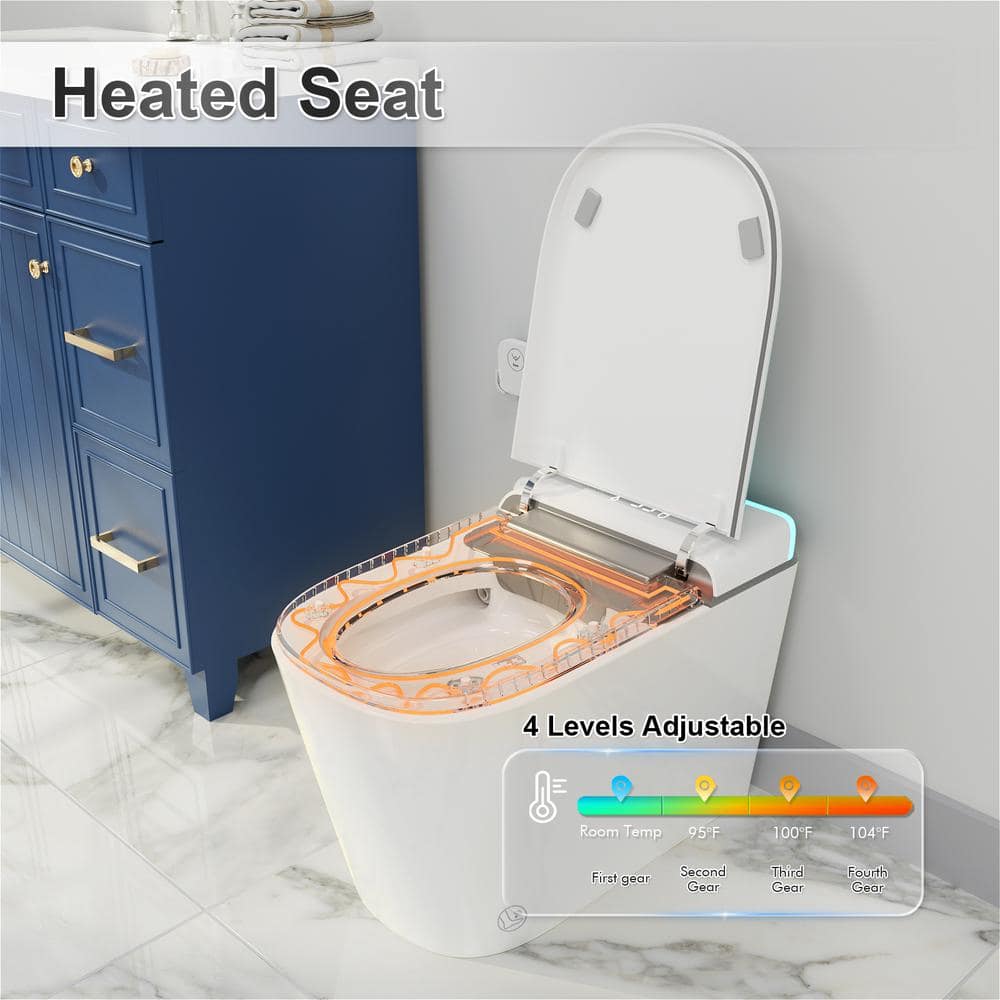 GIVING TREE Smart Toilet Bidet with Warm Air Dryer & Multi-Mode Cleaning