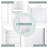 Glacier Bay 23.6 in. W x 30 in. H Rectangular Wood Composite Medicine Cabinet with Mirror