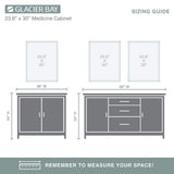Glacier Bay 23.6 in. W x 30 in. H Rectangular Wood Composite Medicine Cabinet with Mirror