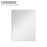 Glacier Bay 23.6 in. W x 30 in. H Rectangular Wood Composite Medicine Cabinet with Mirror