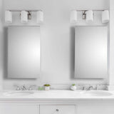 Glacier Bay Spacecab 16 in. W x 26 in. H Rectangular Frameless Recessed Medicine Cabinet with Polished Edge Mirror and 6-Shelves