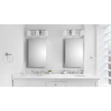 Glacier Bay Spacecab 16 in. W x 26 in. H Rectangular Frameless Recessed Medicine Cabinet with Polished Edge Mirror and 6-Shelves