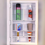 Glacier Bay Spacecab 16 in. x 26 in. x 3-1/2 in. Frameless Recessed 1-Door Medicine Cabinet with 6-Shelves and Beveled Edge Mirror