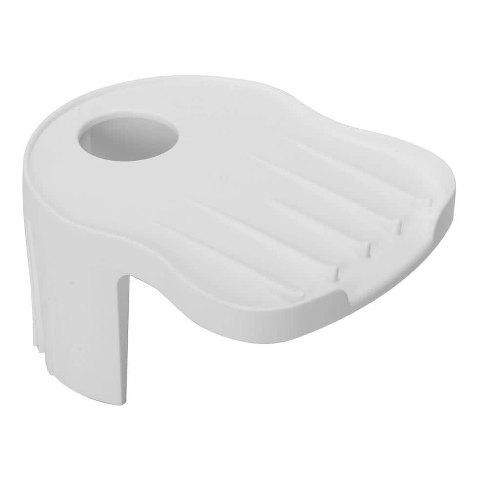 Glacier Bay 24 in. W x 14 in. D x 24 in. L Freestanding Laundry Sink in White with Pull-Out Faucet in Chrome