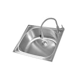Glacier Bay 24 in Utility Sink with Stainless Steel Basin, Faucet & Cabinet