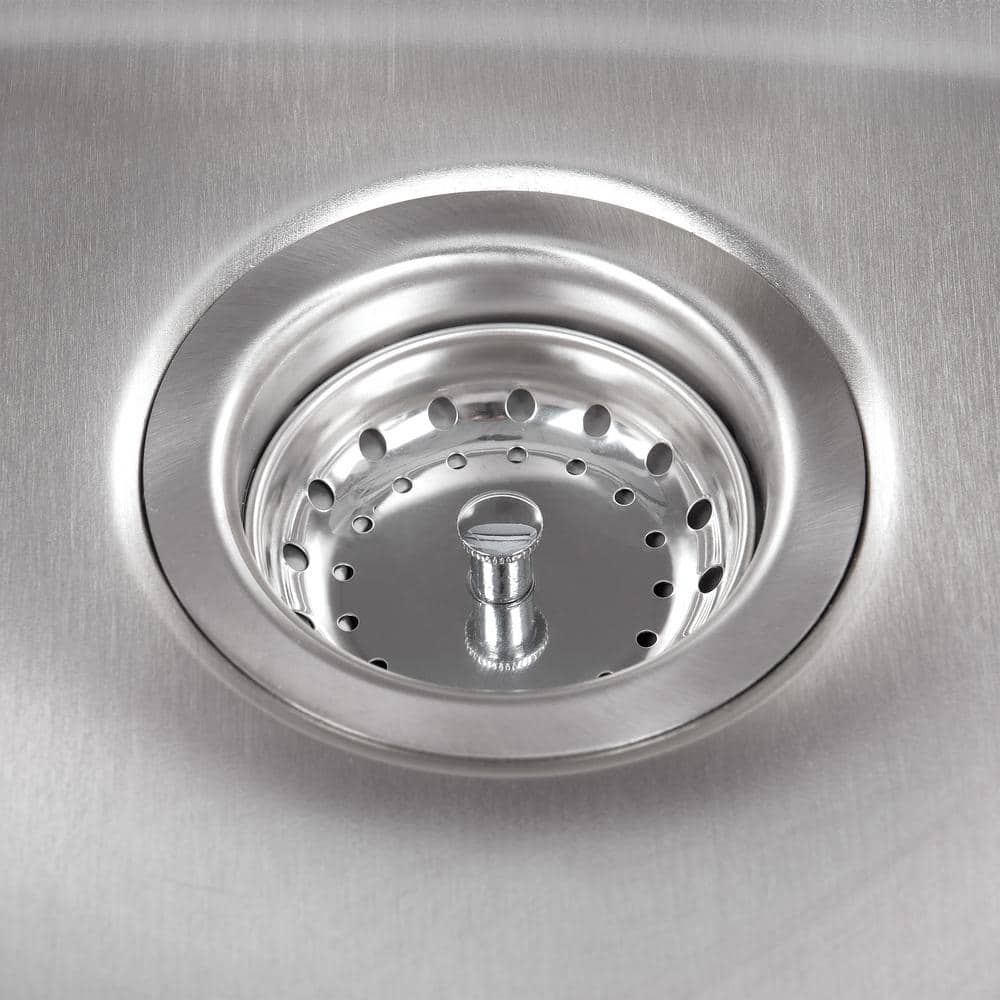 Glacier Bay 24 in. Stainless Steel Laundry Sink with Faucet & Cabinet