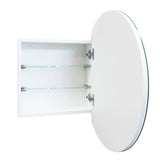 Glass Warehouse Orsa 24 in. W x 24 in. H x 4.75 in. D White Recessed Medicine Cabinet with Mirror