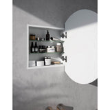 Glass Warehouse Orsa 24 in. W x 24 in. H x 4.75 in. D White Recessed Medicine Cabinet with Mirror