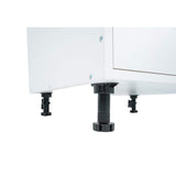 Cambridge Radiance 24 in. W x 24 in. D x 34.5 in. H Ready to Assemble Slab Base Kitchen Cabinet in White Gloss